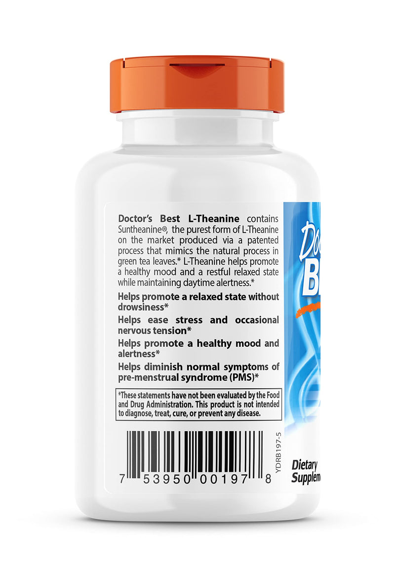 [Australia] - Doctor's Best L-Theanine Contains Suntheanine, Helps Reduce Stress & Sleep, Non-GMO, Gluten Free, Vegan, 150 mg 90 Veggie Caps (DRB-00197) 