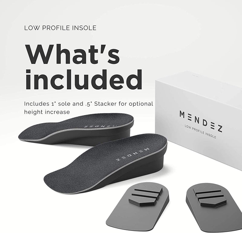 [Australia] - Mendez Premium Height Increase Insole - Advanced Comfort and Ergonomics, Shoe Lifts for Men & Women (Size 7 - 12), Heel Lifts for Shoes, Elevator Shoe, Height Increasing, 1.5 inch… 