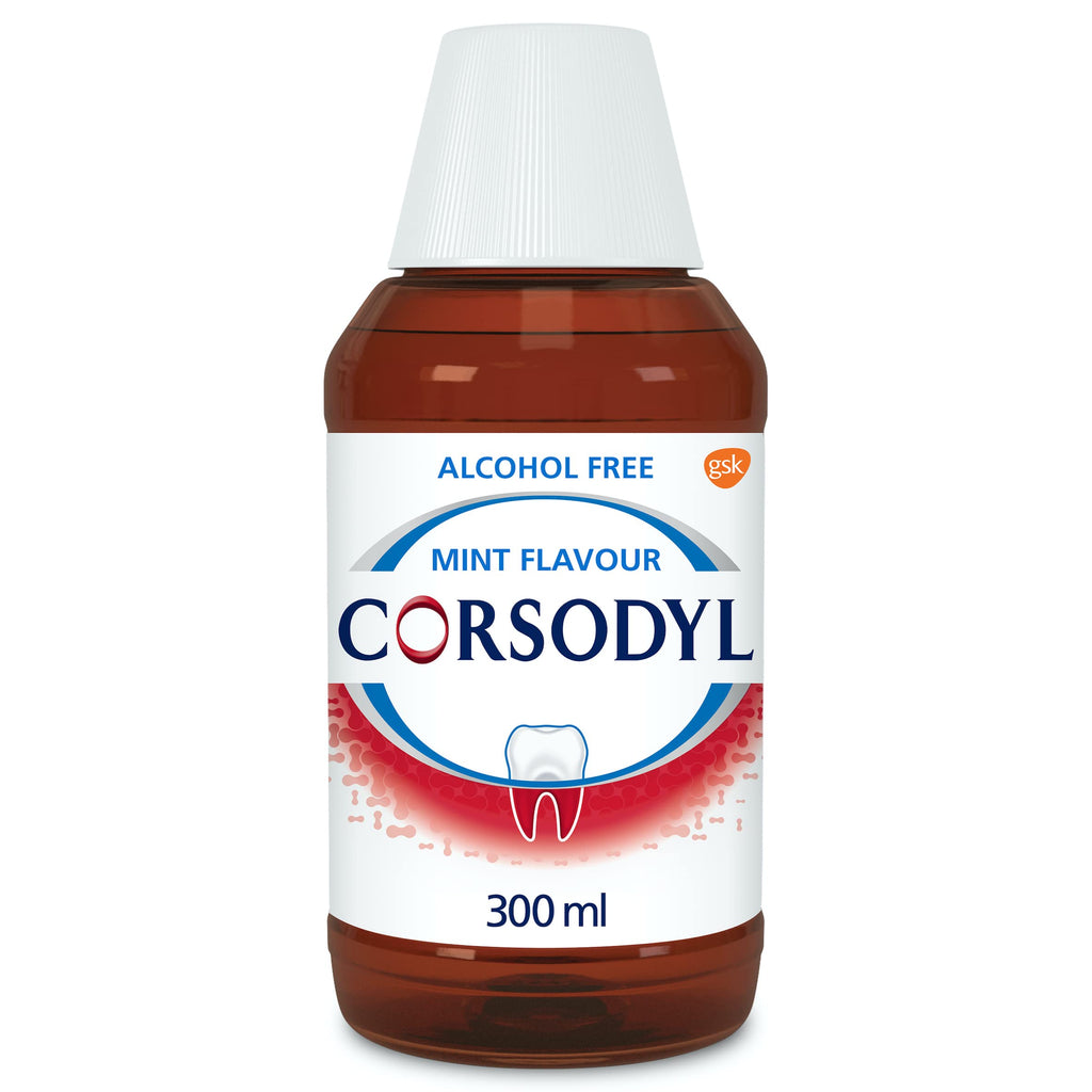 [Australia] - Corsodyl 0.2% Gum Disease & Bleeding Treatment Mouthwash, Alcohol Free, Mint Flavour, 300 ml 0.2% Mouthwash 