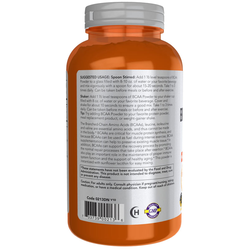 [Australia] - NOW Sports Nutrition, Branched Chain Amino Acid Powder with Leucine, Isoleucine, and Valine, 12-Ounce 