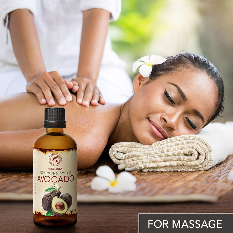 [Australia] - Avocado Oil 100ml - 100% Pure - Cold Pressed - Best Natural Moisturizer for Skin - Nails - Lips - Hair - Face - Body - Scalp - uses as Pure Agent - Great for Spa - Aromatherapy - Bath - Massage 