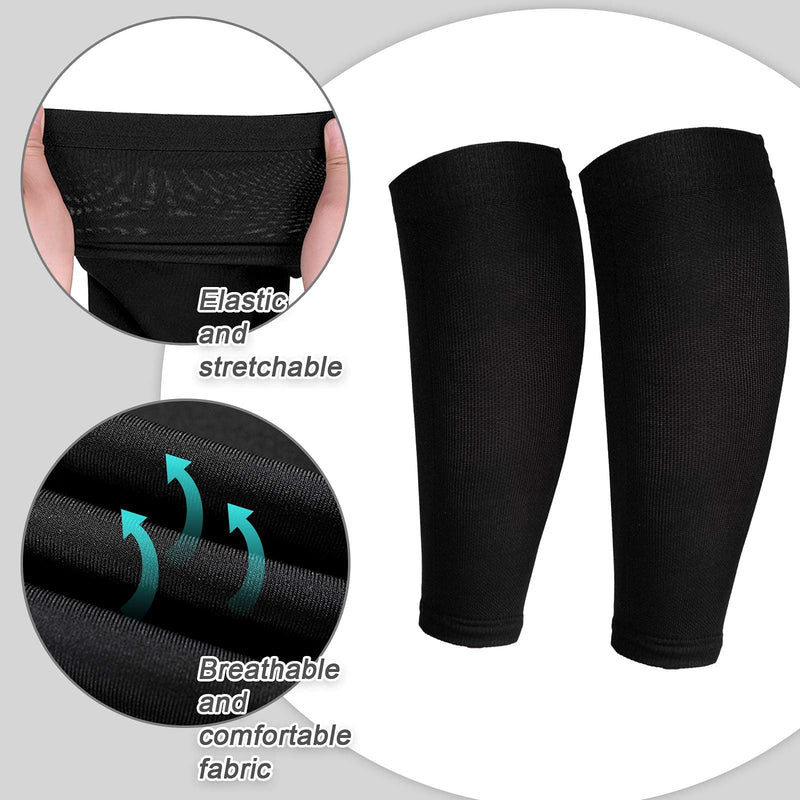[Australia] - 4 Pairs Calf Compression Sleeve Leg Compression Sock Calf and Shin Support Relieve Calf Pain for Men Women Youth for Running, Cycling, Walking(Black, White, Gray, Blue,X-large) Black, White, Gray, Blue X-large 