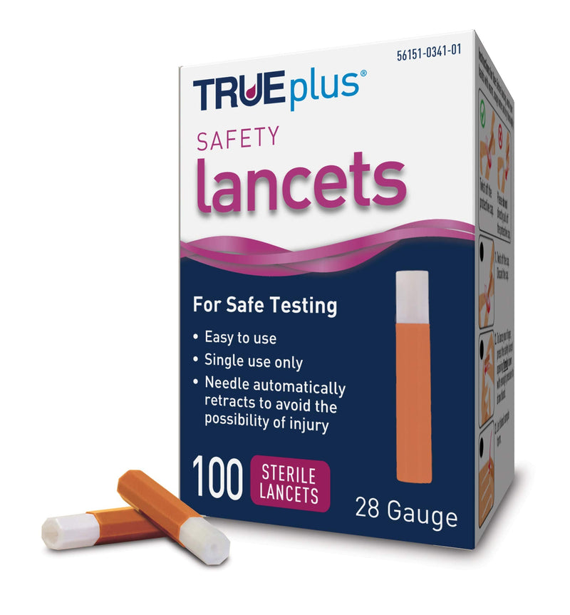 [Australia] - TRUEplus® 28g Safety Lancets 100ct 100 Count 