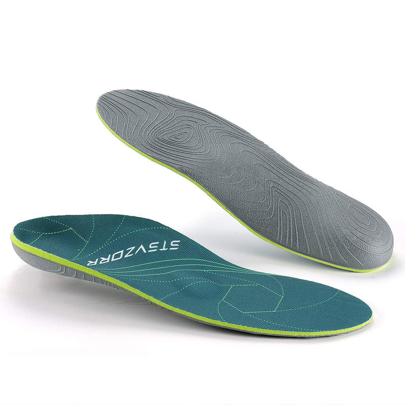 [Australia] - Flat Feet Arch Support Insoles Plantar Fasciitis Forefoot Pain - Shock Absorption for Walking MEN (9-9 1/2) | WOMEN (11-11 1/2) --280MM-11.02" Armygreen 