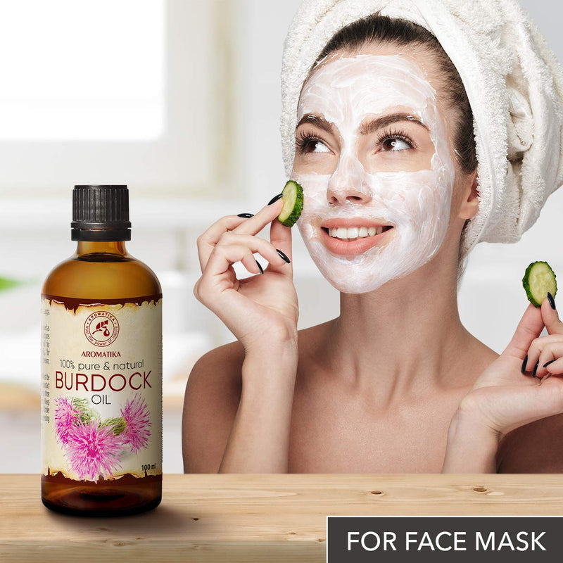 [Australia] - Burdock Seed Oil 100 ml - 100 % Pure & Natural - Arctium Lappa Root - Best Hair Oil - great benefits for Skin - Hair - Face - Body care - Glass Bottle - Oils Burdock 