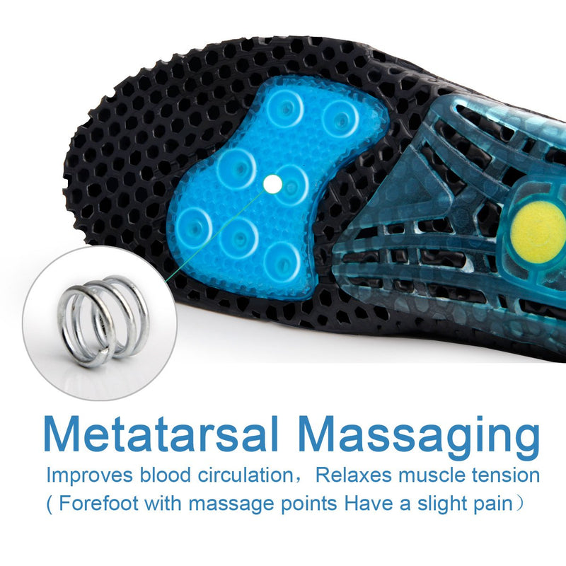 [Australia] - Silica Gel Sport Shoe Insole,MARRDO Spring Cushioning Shock Absorption Shoe Insert ,Forefoot Enhances Massaging Footbeds,Plantar Fasciitis Sports Running Insoles for Men & Women(Men 7.5-10) Men 7.5-10/Women 9-11 Black 
