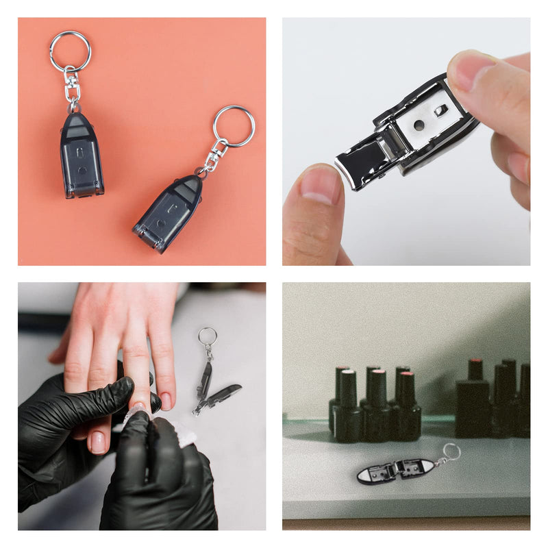 [Australia] - Modixun 3Pack Travel Keychain Finger Nail Clippers, Mini Foldable Stainless Steel Nail Cutter, Portable Nail Clippers with Nail Files 