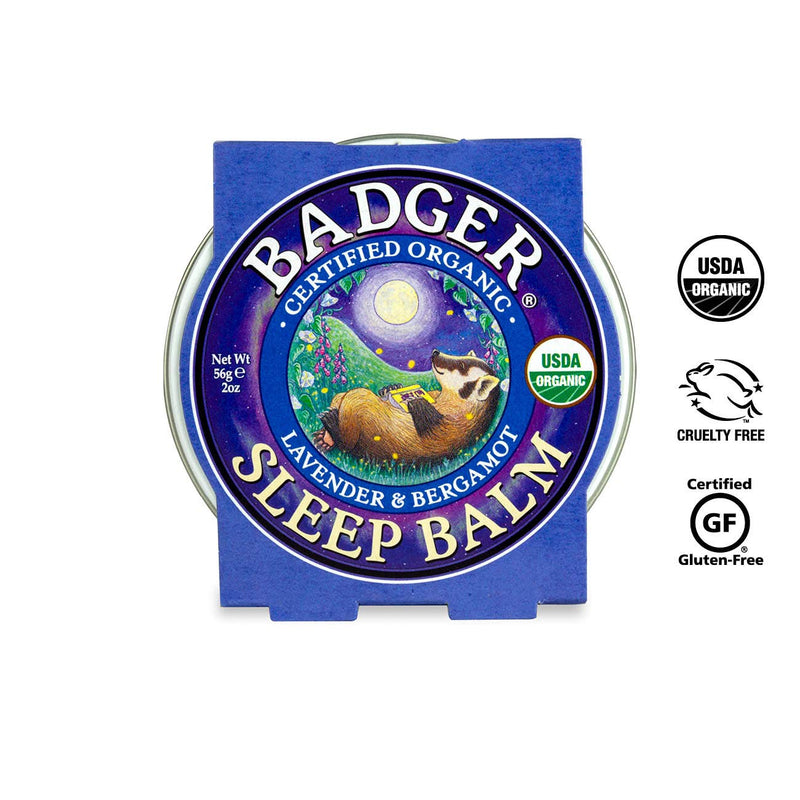 [Australia] - Badger - Sleep Balm, Lavender & Bergamot, Natural Sleep Balm, Scented Relaxing Balm for Children and Adults, Calming Night Balm, Organic Sleep Balm, 2 oz Sleep Balm - 2 oz 