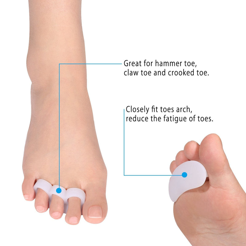 [Australia] - Toe Separators And Spreaders For Bunion Pain Relief, Hallux Valgus, Crooked And Overlap, Latex-free Rubber Toe Stretchers Used For Yoga Practice And Running. 