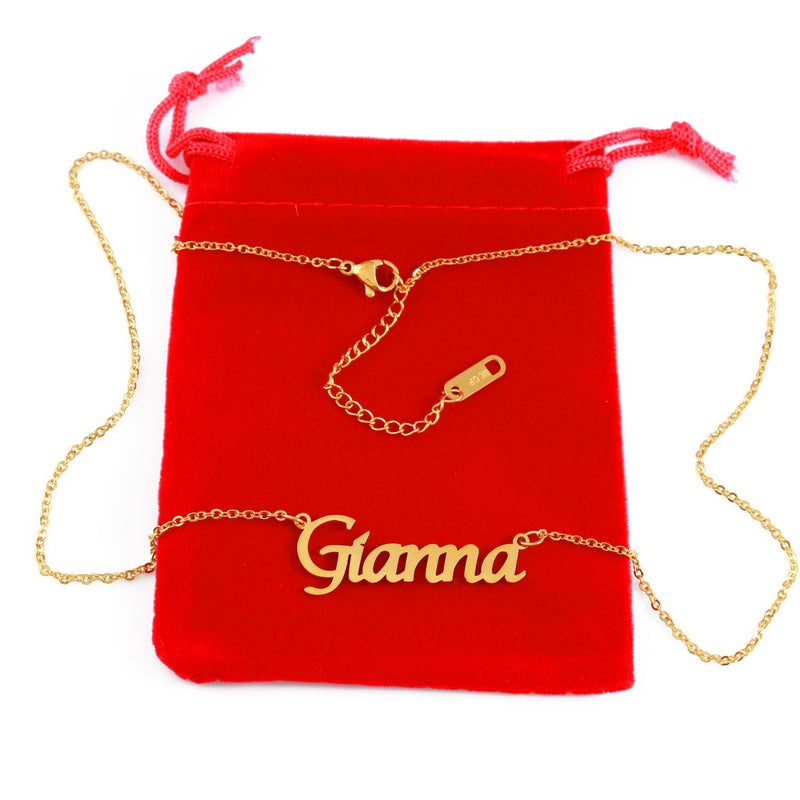 [Australia] - Gianna Personalized Name Necklace 18K Gold Plated Dainty Necklace - Jewelry Gift Women, Girlfriend, Mother, Sister, Friend 