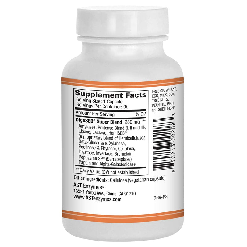 [Australia] - Digestive Enzyme Supplement Digest-GI Ultra - 90 Vegetarian Capsules - Digestion and Bloating Relief for Women and Men - AST Enzymes 