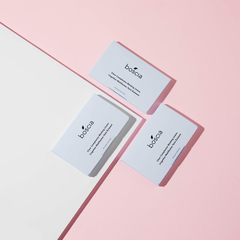 [Australia] - boscia Clear Complexion Blotting Linens, Vegan, Cruelty-Free, Natural and Clean Skincare , Natural Willow Bark Facial Blotting Sheets Formulated for Acne-Prone Skin, 100 Sheets 