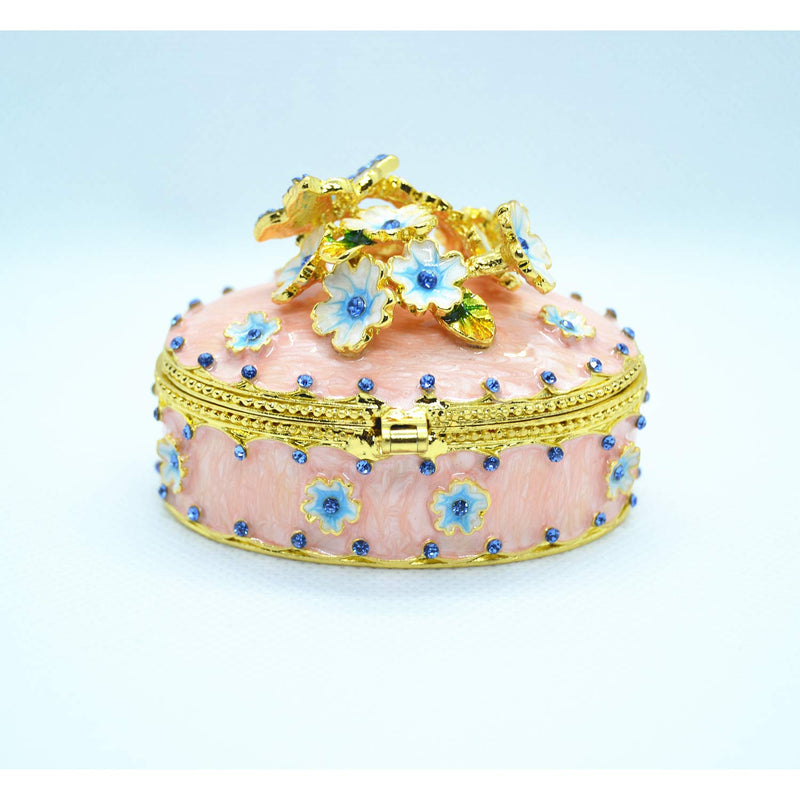 [Australia] - Aelidiya Butterfly Jewelry Box Trinket Box Decorative Trinket Jewelry Keepsake Storage Box Home Decor Pink 