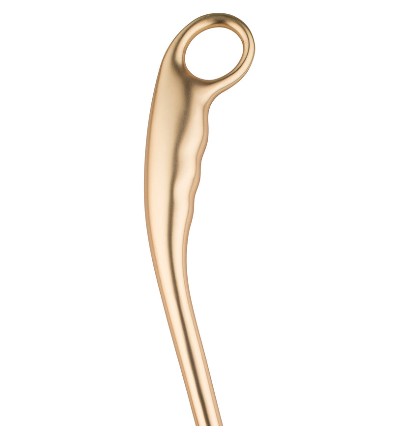 [Australia] - OrthoStep Shoe Horn Long Handle Metal 24 inch - Durable and Sturdy for Shoes and Boots Antique Brushed Brass 