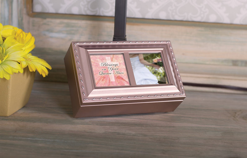 [Australia] - La Quinceanera Champagne Pink Petite Music Box/Jewelry Box Plays You Light Up My Life 