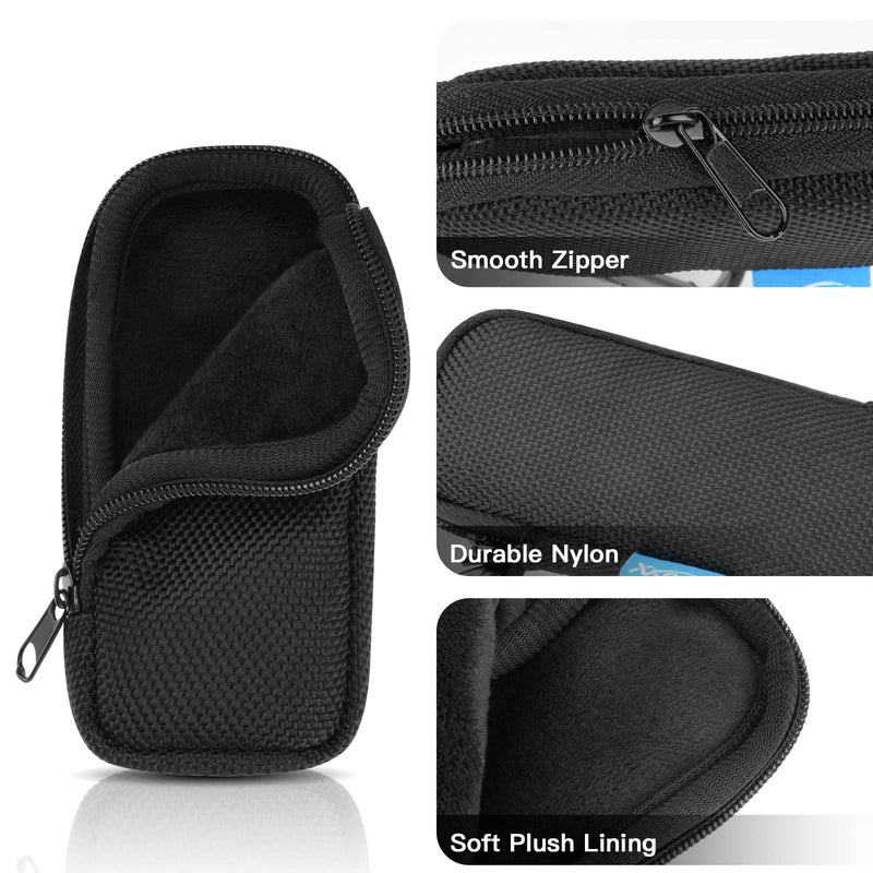 [Australia] - Xxerciz Case for AliveCor Kardia Mobile 6L EKG Device, Protective Travel Case Nylon Protective Cover with Soft Liner, Black 