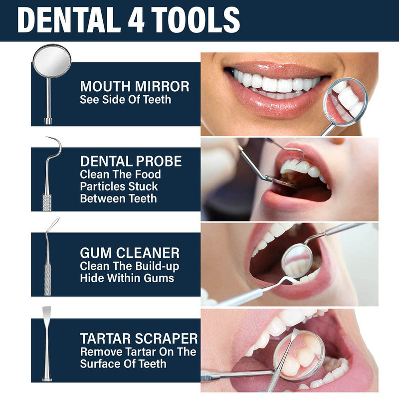 [Australia] - Tooth Repair Kit - Temporary Fake Teeth Replacement Kit with Dental Mirror Tools for Temporary Restoration of Missing & Broken Teeth Replacement Dentures 