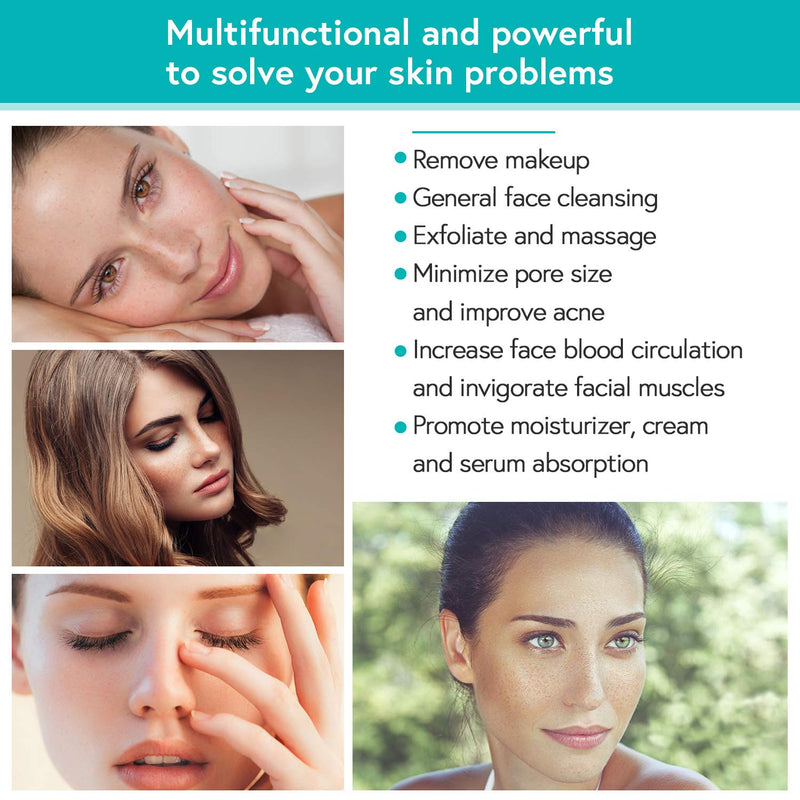 [Australia] - MARY LAVENDER Silicone Face Scrubber Soft Facial Cleansing Brush Blackhead Srubber Cleanser Brush for Exfoliating Massage Face for All Skin Types(4 pack) 