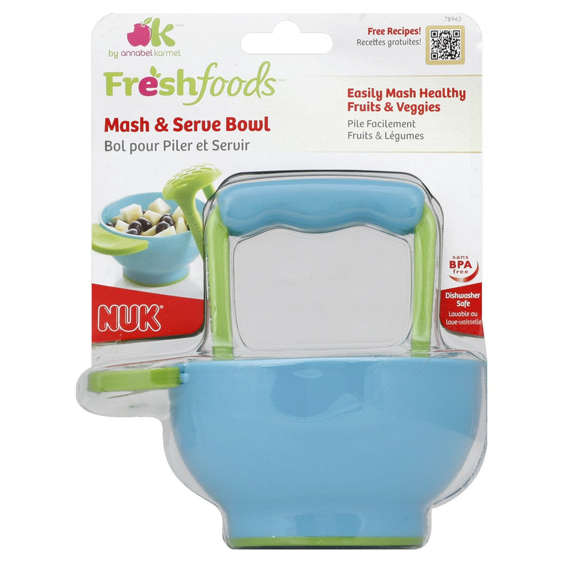 [Australia] - NUK Mash and Serve Bowl, Bowls, 1 Count 2 Piece Set 