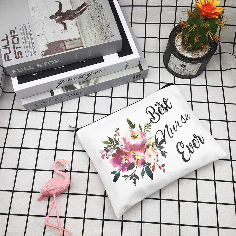 [Australia] - Nursing Student Gifts Nurse Practitioner Gifts for Women Nurses Week Gifts Nursing School Supplies Gifts Best Nurse Ever Cosmetic Bag Travel bag 