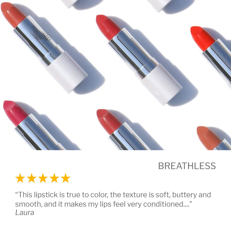 [Australia] - True + Luscious Super Moisture Lipstick - Vegan and Cruelty Free, Non Toxic Formula - 0.12oz, Shade: Breathless 