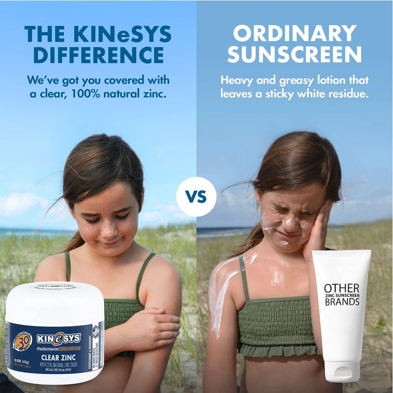 [Australia] - KINeSYS Reef Safe Natural Mineral Zinc Oxide Sunscreen, Rubs in Clear, SPF 30, Broad Spectrum UVA/UVB protection for Face and Body; Alcohol, PABA & Oxybenzone FREE, Peppermint & Rosemary Scent, 2 oz 