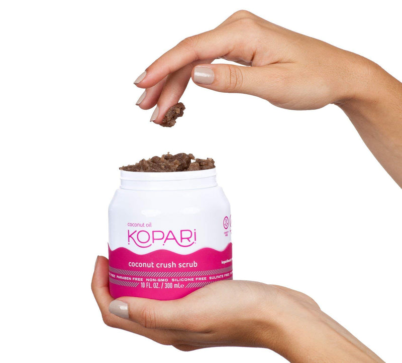 [Australia] - Kopari Coconut Crush Scrub - Brown Sugar Scrub to Exfoliate, Shrink the Appearance of Pores, Help Undo Dark & Age Spots + More With 100% Organic Coconut Oil, Non GMO, and Cruelty Free, 10 Oz 