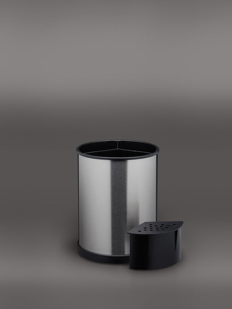 [Australia] - KitchenCraft MCCADDYSS Rotating Kitchen Utensil Holder, 18.5 x 14 cm-Stainless Steel Effect, Silver Stainless Steel Style 