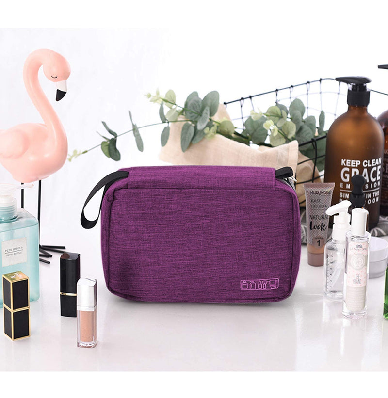 [Australia] - Toiletry Bag Dopp Kit for Women Men, Water-Resistant Makeup Cosmetic Bag Travel Organizer to Storage Gym Bathroom Personal Shower Objects Purple 