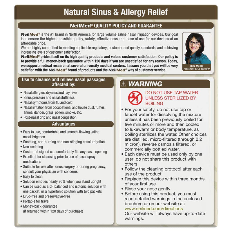 [Australia] - NeilMed Sinus Rinse Kit with Xylitol, 50 Count (Pack of 1) 