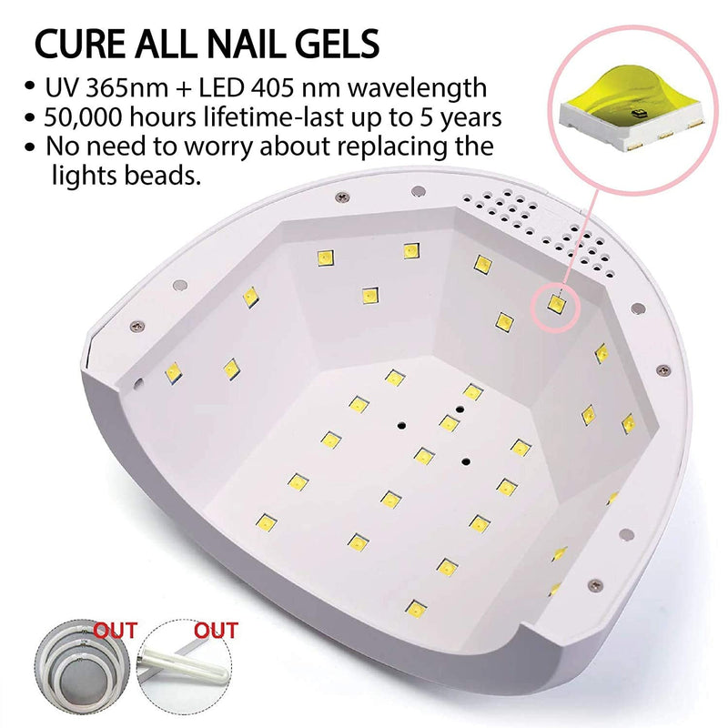 [Australia] - UV LED Nail Lamp, SUNUV Gel Nail Light for Nail Polish 48W UV Dryer with 3 Timers SUNone 
