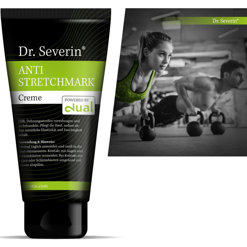 [Australia] - Anti-Stretch Solution: Dr. med. Severin Stretch mark Cream powered by dual. Prevent + remove stretch marks during muscle building + pregnancy, effective ointment against stretch marks, innovative. 