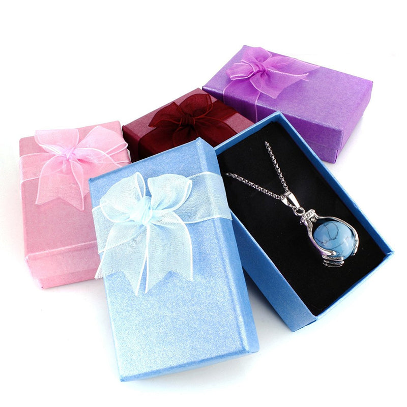 [Australia] - BEADNOVA Healing Gemstone Necklace Crystal Ball Pendant Necklace with Stainless Steel Chain 18 Inches Gift Box Packing 07) Synthetic Opalite 