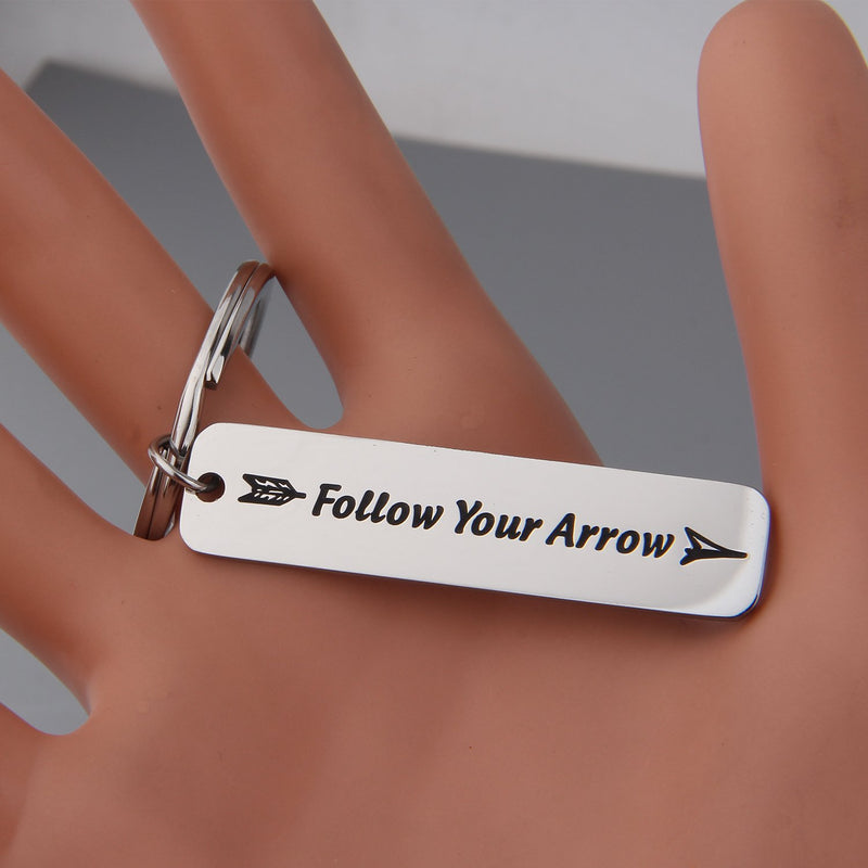 [Australia] - KUIYAI Follow Your Arrow Keychain Inspirational Quote Pendant Wanderlust Jewelry 