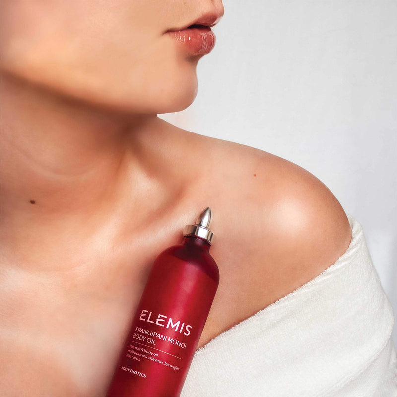 [Australia] - ELEMIS Frangipani Monoi Body Oil | Luxurious, Ultra-Hydrating Body Oil Deeply Nourishes, Conditions, and Softens Hair, Skin, and Nails | 100 mL 3.3 Fl Oz (Pack of 1) 