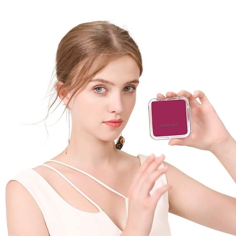 [Australia] - Magnifying Compact Mirror - Snowflakes Elegant Compact Pocket Mini Makeup Mirror Double Sided 1x/10x Magnification Cosmetic Mirrors Handheld Portable for Travel and Purses (Purple) Purple 
