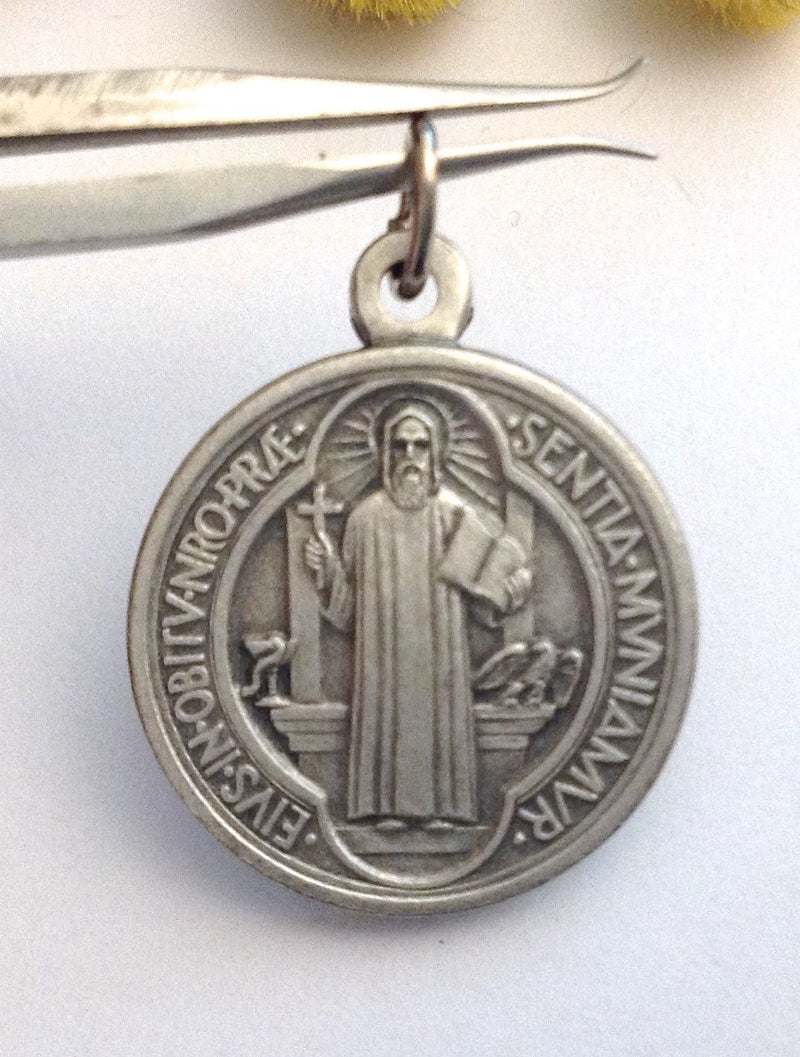 [Australia] - SAINT BENEDICT FROM NORCIA MEDAL - THE PATRON SAINTS MEDALS - 100% MADE IN ITALY St. Benedict Round Shape 