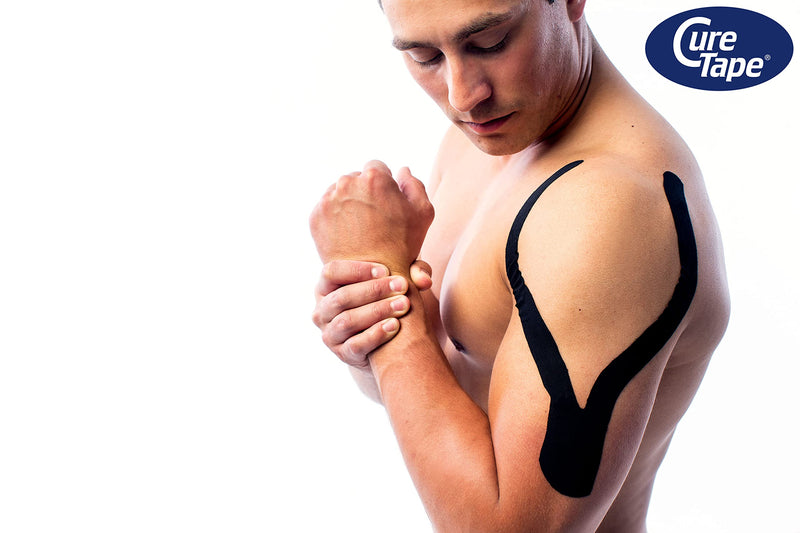 [Australia] - CureTape 3 Rolls (2”x8ft) Waterproof Kinesiology Tape | The Best Adhesion | Medical Kinesiology Tape for Extreme Sport Conditions | Increase Mobility & Performance | Reduce Joint Pain & Recover Faster Pink/Black/Blue 