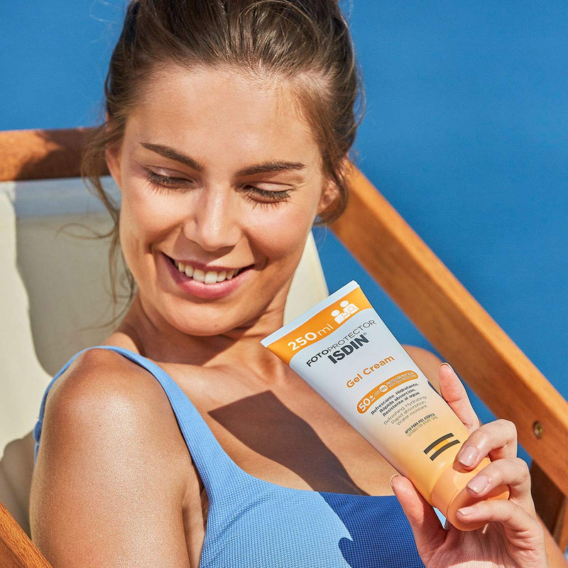 [Australia] - ISDIN Gel Cream SPF 50+ 250ml | Cooling and hydrating body sun cream | Fast absorbing 