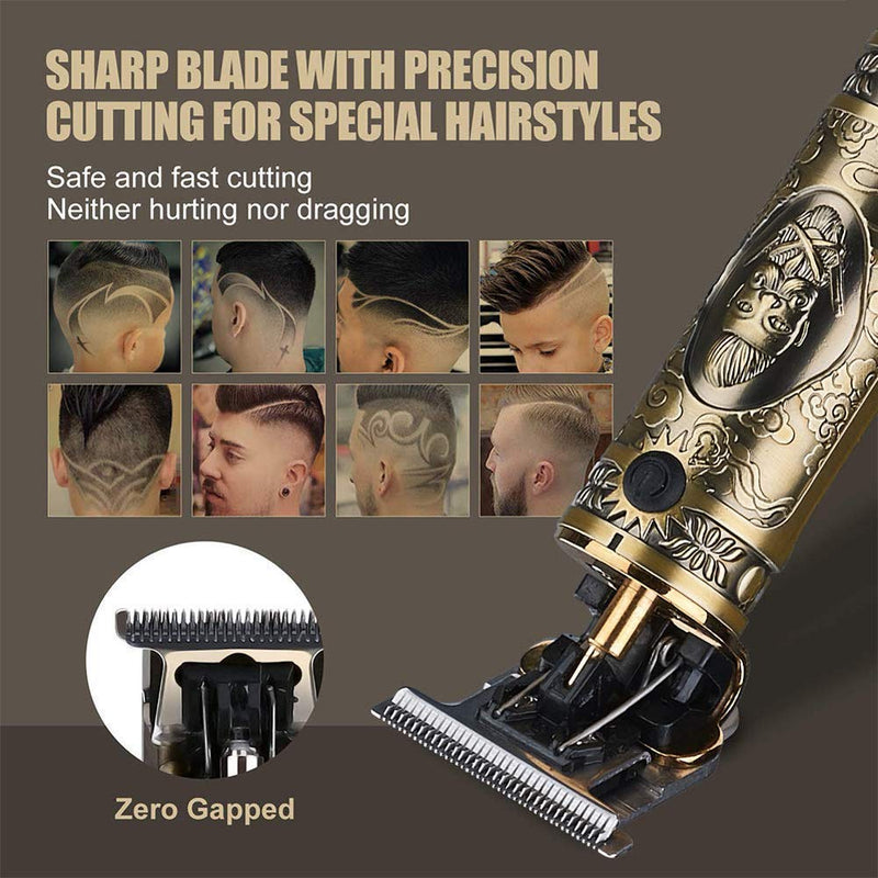 [Australia] - Electric Hair Clippers for Men Professional Outliner,Sitsugger 2021 New Cordless Zero Gapped Trimmer Rechargeable Grooming Hair Cutting Kits T-Blade Ceramic Blade Shaver With LED Display - Bronze T-Shape 