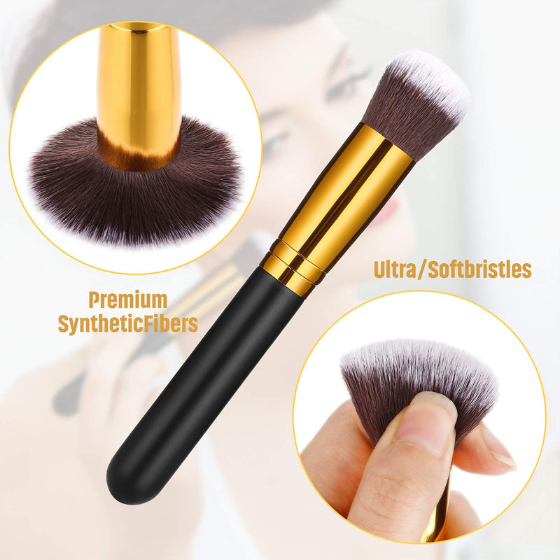 [Australia] - 2 Pack Self Tanner Brush Kabuki Foundation Brush Large Flat Top Sunless Tanning Face Brush Easily Apply Self Tanner to Face and Blend Areas for Men Women 