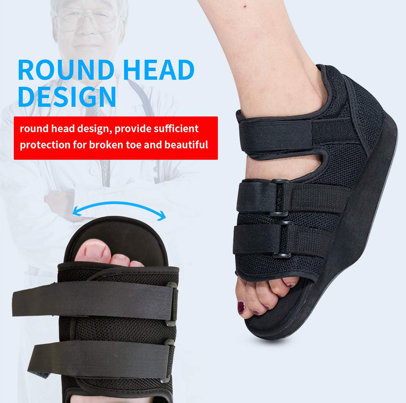 [Australia] - Post op Shoes for Broken Toe Surgery Forefoot Offloading Healing Boot Post Surgical Wedge Foot Splint for Surgery for Men and Women (Large) Large 