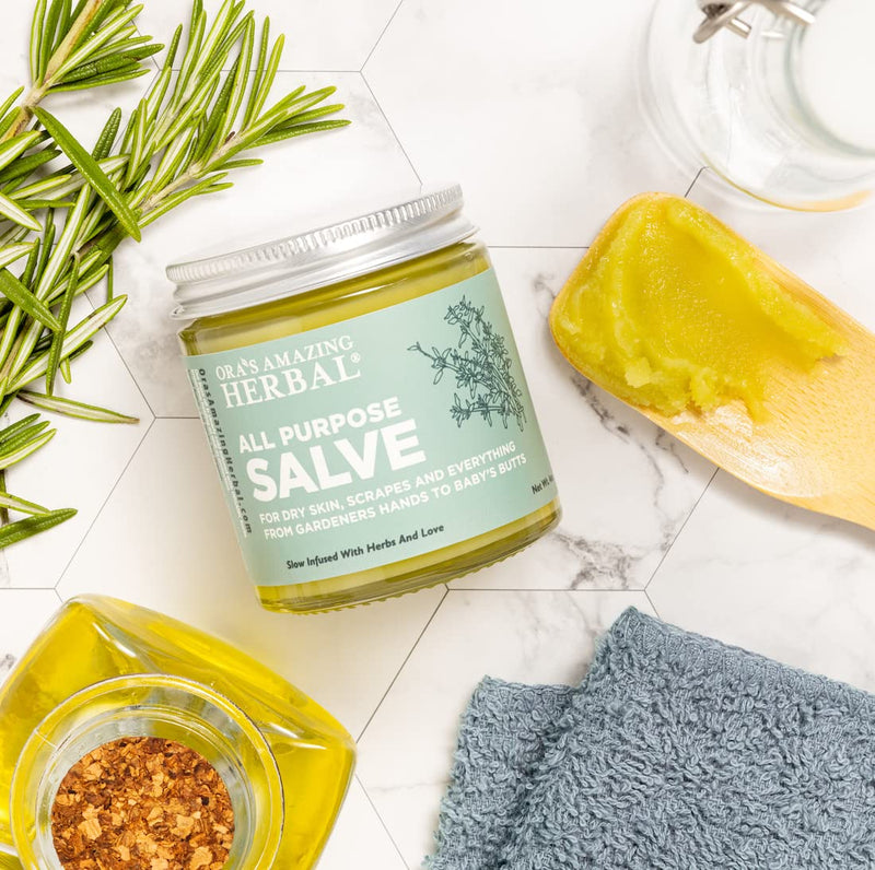 [Australia] - All Purpose Salve, Hand Salve, Cuticle Balm, Cleansing Balm, Chafing Cream, First Aid, Natural Healing Ointment, Foot Balm, Cracked Hands Repair, Zero Waste Skincare, Ora’s Amazing Herbal, 1 oz All Purpose Salve 1 Oz 