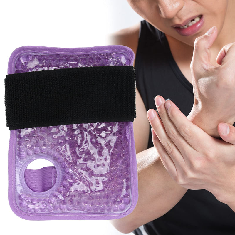 [Australia] - Wrist Ice Pack Reusable Gel Ice Pack Wrap Hot and Cold Therapy with Adjustable Strap for Arthritis Hand Injuries and Pain Relief(Purple) Purple 