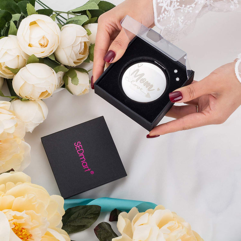 [Australia] - sedmart Gifts for Mom from Daughter and Son,Mothers Day Birthday for Mom Women,to The World You are A Mother But to Your Family You are The World Engraved Gift Compact Mirror for Purse To The World 2 