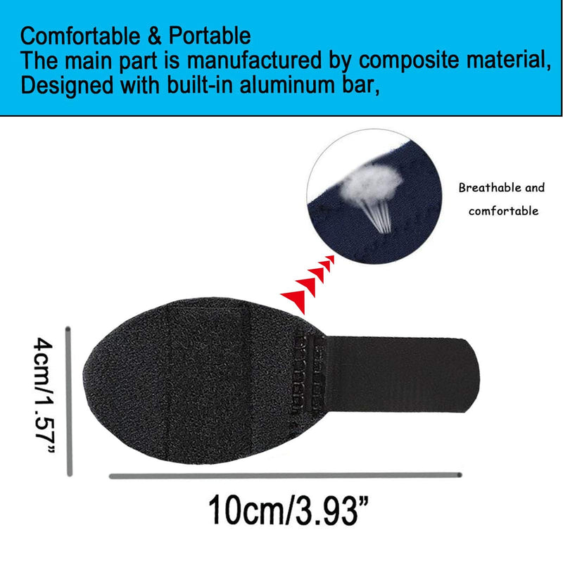 [Australia] - Reppkyh Finger Splint - 2 Pack Support for Trigger Finger, Mallet Finger, Baseball Finger, Strain, Sprains, Broken Fingers, Basketball Black+Blue 