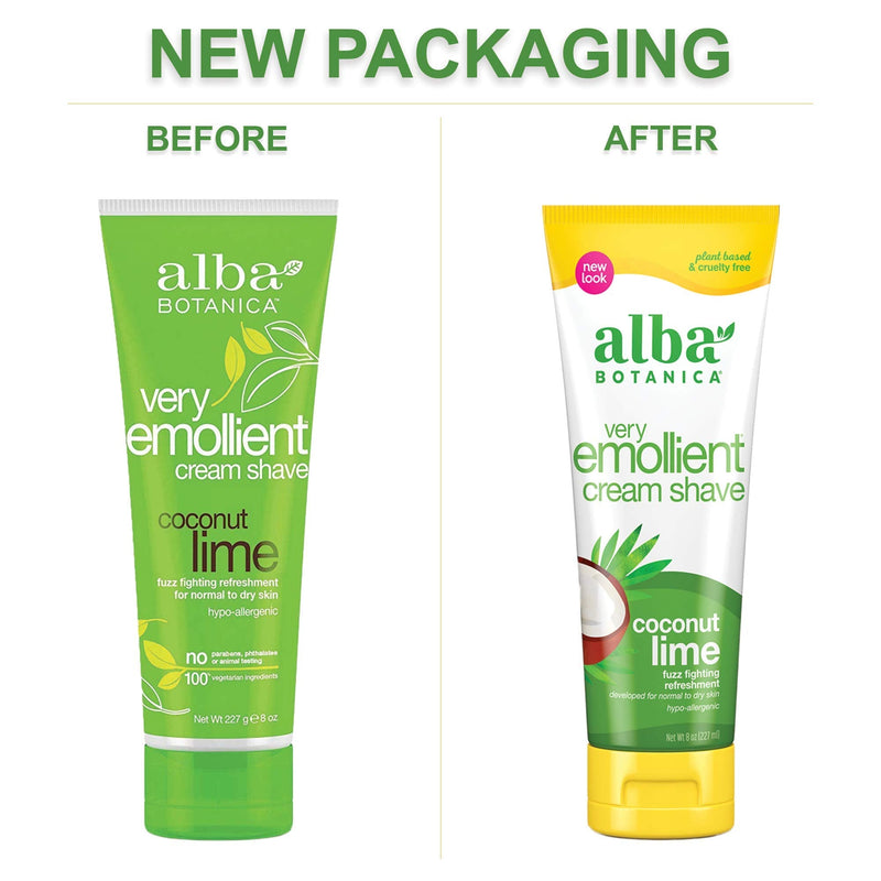 [Australia] - Alba Botanica Very Emollient Cream Shave, Coconut Lime, 8 Oz Coconut Lime Cream 