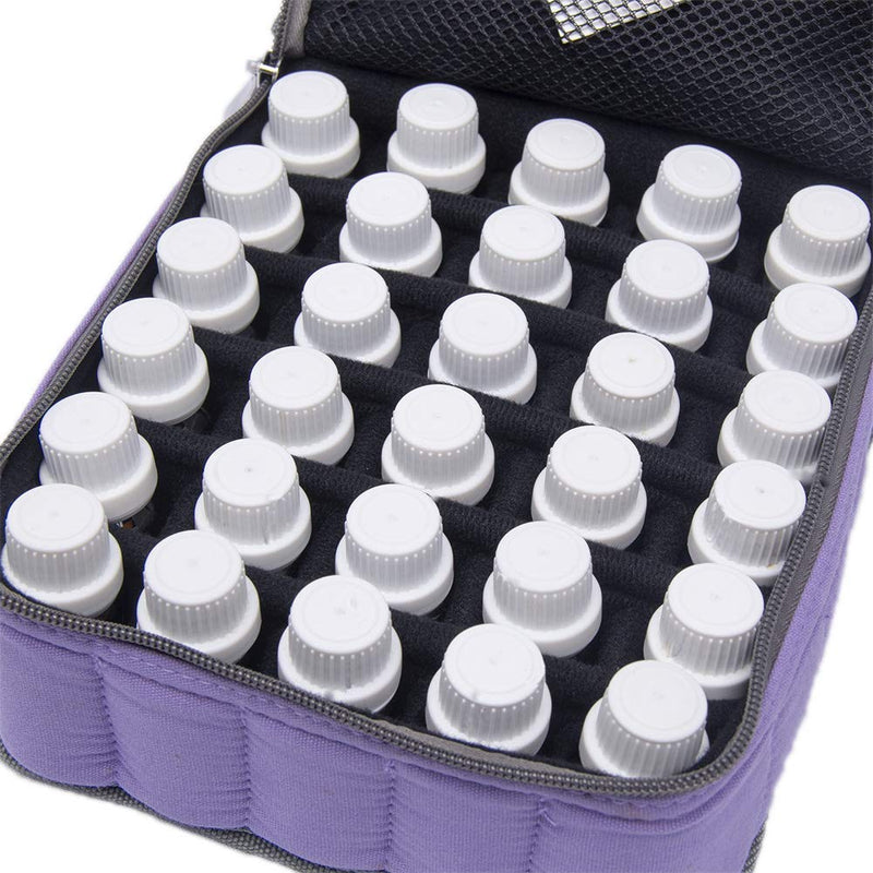 [Australia] - 30 Bottles Essential Oil carrying case Holds 5ML 10ML 15ML Bottles perfect for travel or home work (Lavender) 