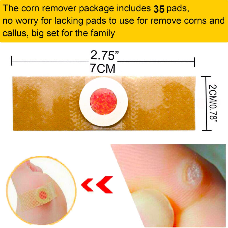 [Australia] - Mcvcoyh Corn Removal 35 Pieces Corn Remover Pads Wart Remover Callus Cushions Treatment Relief Corn Pain and Foot Care Nude35 Pcs 