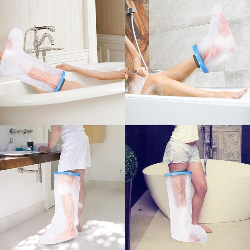 [Australia] - Waterproof Ankle Cast Cover for Shower , Annhua Thickening PVC Ankle Dressing Protector , Reusable Cast Bag to Keep The Wound Dry During Bathing 